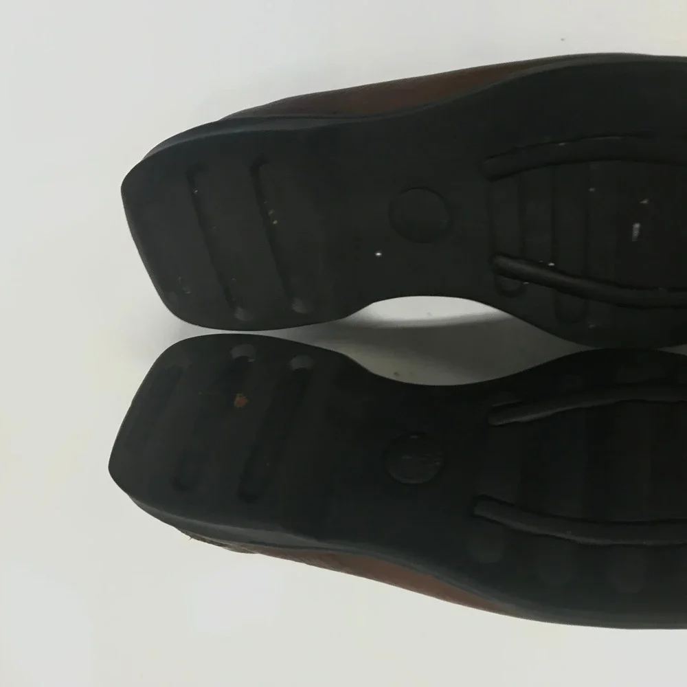 Timberland Mens Brown Leather Square Toe Slip On‎ Loafers 66560 4828 Size 8.5M